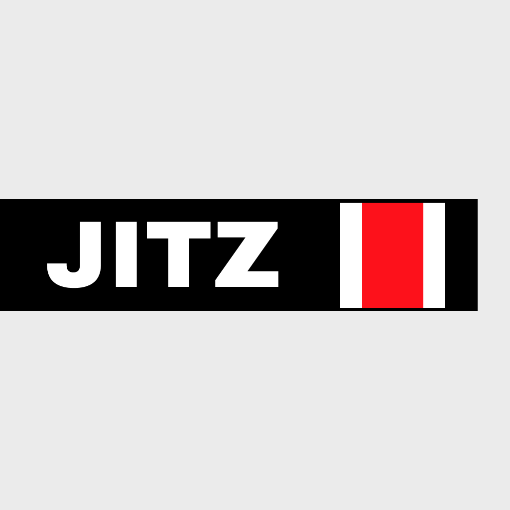 Jitz logo is a black belt